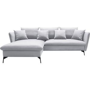 Andas Hoekbank LIVORNO,258 cm, L-Form, met slaapfunctie en bedkist