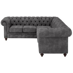 Home affaire Chesterfield-bank CHESTERFIELD hoogwaardige knoopdetails, langer gedeelte links of rechts naar keuze