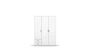 rauch Draaideurkast Kledingkast kast garderobe linnenkast VOYAGER moderne grepen in grijs metallic met buitenlades made in germany