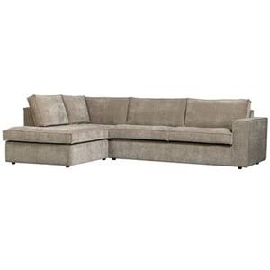 Basiclabel Hoekbank Links Hajo - Rib - Clay - 84x283x197