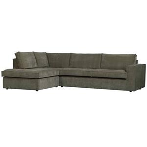 Basiclabel Hoekbank Links Hajo - Rib - Forest - 84x283x197