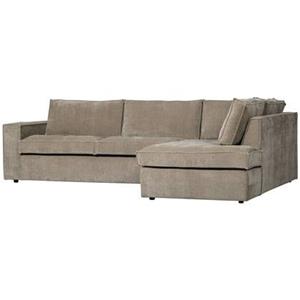 Basiclabel Hoekbank Rechts Hajo - Rib - Clay - 84x283x197