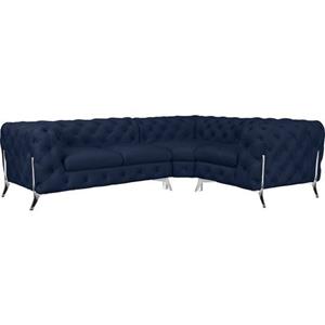 Leonique Chesterfield-bank Amaury moderne chersterfield-look, breedte 262 cm, kleur van de poten ter keuze