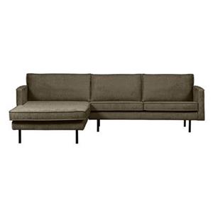 BePureHome Chaise Longue Links Rodeo - Velvet - Bonsai - 85x300x155