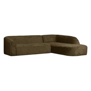 BePureHome Hoekbank Rechts Sloping - Velvet - Bonsai - 77x274x87|225