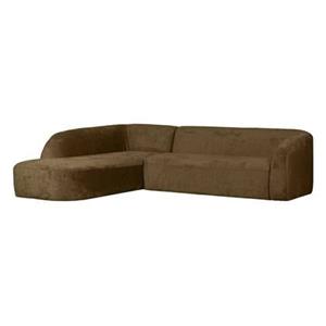 BePureHome Hoekbank Links Sloping - Velvet - Brass - 77x274x225|87