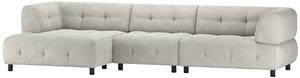 Woood Chaise Longue Links Louis - Chenille - Powder - 73x334x120