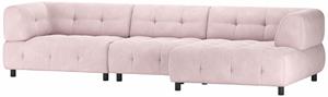 Woood Chaise Longue Rechts Louis - Platweef - Mauve - 73x334x120