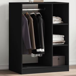 VidaXL Kledingkast 77x48x102 cm bewerkt hout zwart