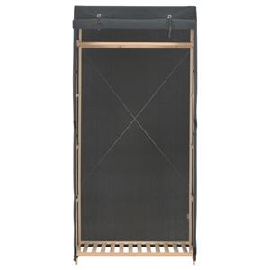VidaXL Kledingkast 79x40x170 cm stof grijs