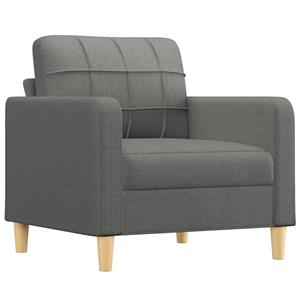 vidaXL 4-delige Loungeset met kussens stof donkergrijs