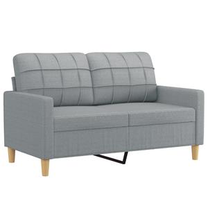 VidaXL 3-delige Loungeset met kussens stof lichtgrijs