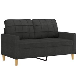 VidaXL 3-delige loungeset met kussens stof zwart