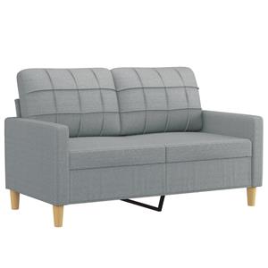 VidaXL 2-delige Loungeset met kussens stof lichtgrijs