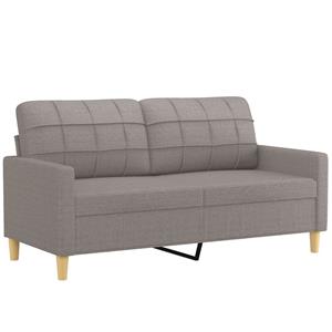 VidaXL 2-delige Loungeset met kussens stof taupe