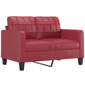 VidaXL 2-delige Loungeset met kussens kunstleer wijnrood