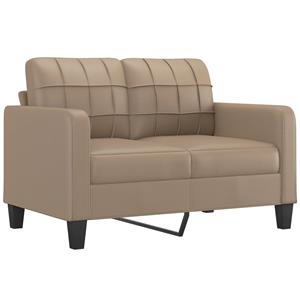 VidaXL 2-delige Loungeset met kussens kunstleer cappuccino
