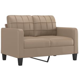 VidaXL 2-delige Loungeset met kussens kunstleer cappuccinokleurig