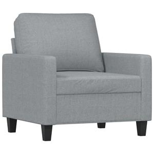 vidaXL 4-delige Loungeset met kussens stof lichtgrijs