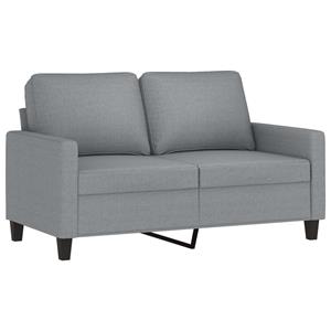 VidaXL 2-delige Loungeset met kussens stof lichtgrijs