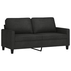 VidaXL 2-delige loungeset met kussens stof zwart
