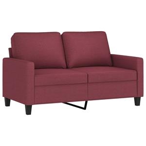 VidaXL 2-delige Loungeset met kussens stof wijnrood