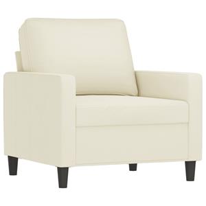 VidaXL 3-delige Loungeset met kussens fluweel crèmekleurig
