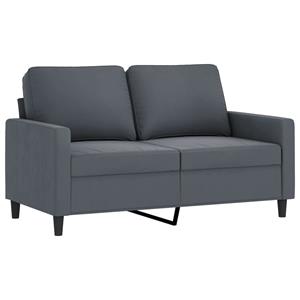 VidaXL 2-delige Loungeset met kussens fluweel donkergrijs