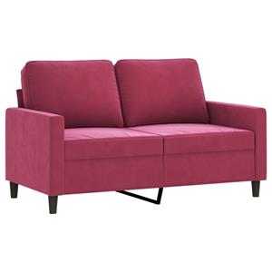 VidaXL 2-delige Loungeset met kussens fluweel wijnrood
