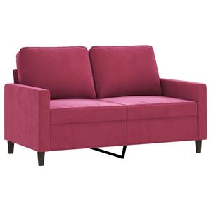 VidaXL 2-delige Loungeset met kussens fluweel wijnrood