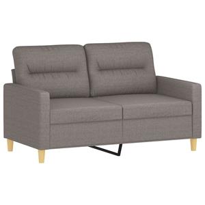 VidaXL 2-delige Loungeset met kussens stof taupe