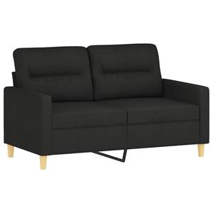 VidaXL 3-delige loungeset met kussens stof zwart