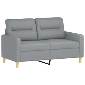 VidaXL 3-delige Loungeset met kussens stof lichtgrijs