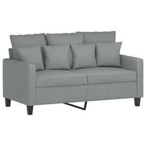 VidaXL 2-delige Loungeset met kussens stof lichtgrijs