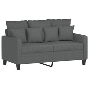 VidaXL 2-delige Loungeset met kussens stof donkergrijs