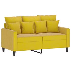 VidaXL 2-delige Loungeset met kussens fluweel geel