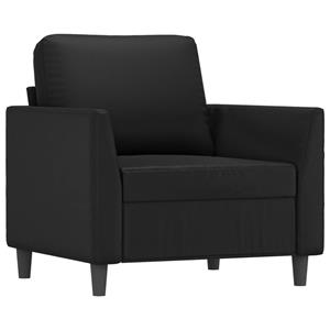 VidaXL 4-delige Loungeset met kussens kunstleer zwart