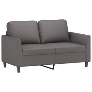 VidaXL 2-delige Loungeset met kussens kunstleer grijs