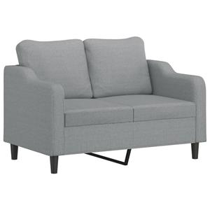 VidaXL 2-delige Loungeset met kussens stof lichtgrijs