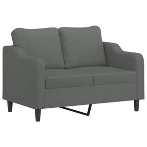 VidaXL 2-delige Loungeset met kussens stof donkergrijs