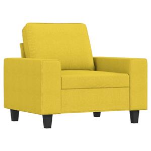 VidaXL 4-delige Loungeset stof lichtgeel