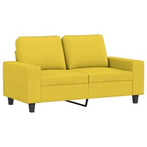 VidaXL 2-delige Loungeset stof lichtgeel