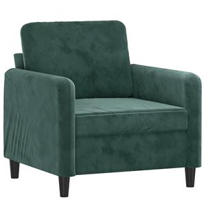 VidaXL 3-delige Loungeset fluweel donkergroen