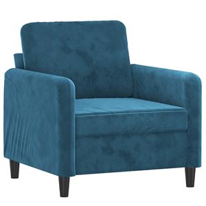 VidaXL 3-delige Loungeset fluweel blauw