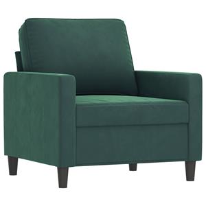 VidaXL 3-delige Loungeset met kussens fluweel donkergroen