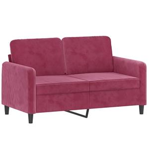 VidaXL 2-delige Loungeset fluweel wijnrood