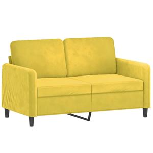 VidaXL 2-delige Loungeset fluweel geel
