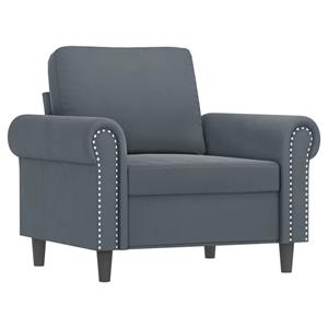 VidaXL 3-delige Loungeset met kussens fluweel donkergrijs