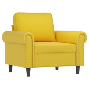 VidaXL 3-delige Loungeset met kussens fluweel geel