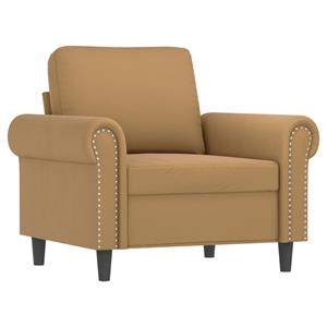 vidaXL 3-delige Loungeset met kussens fluweel bruin